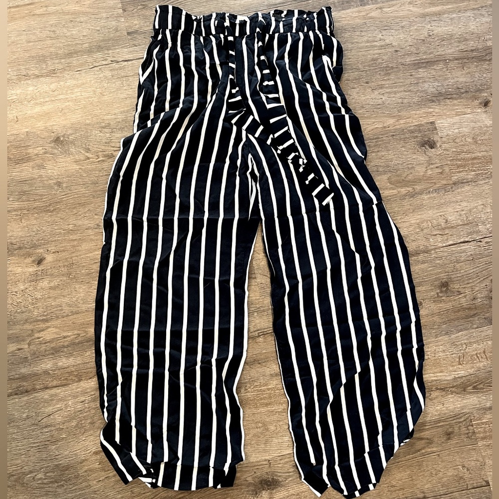 Navy Wide Leg Pants